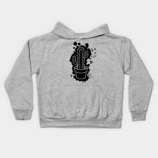 Euphorbia Pseudo Cactus - Splatter Cut Out Kids Hoodie